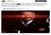 lyosias @iloveiyosias I believe in a just God and I can't wait to see when you're burning in and those innocent lives that you put to death are looking down on you from heaven for eternity Joe Biden @JoeBiden 11h Just like we drew it up. ALT Subscribe 11:47 PM. Feb 11, 2024 1.1M Views