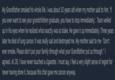My Grandfather smoked his whole life. I was about 10 years old when my mother said to him, 'If you ever want to see your grandchildren graduate, you have to stop immediately.'. Tears welled up in his eyes when he realized what exactly was at stake. He gave it up immediately. Three years later he died of lung cancer. It was really sad and destroyed me. My mother said to me- 'Don't ever smoke. Please don't put your family through what your Grandfather put us through." I agreed. At 28, I have never touched a c--------. I must say, I feel a very slight sense of regret for never having done it, because this chat gave me cancer anyway.