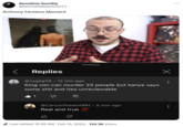 Sensitive Soci3ty @NOTSENSISOCI3TY Anthony Fantano Moment Replies @sageg58 12 min ago King von can murder 23 people but kanye says some s--- and hes unreviewable 1 4 @Cancer Patient991 · 5 min ago Real and true 100 D Last edited 12:39 AM Feb 13, 2024 134.3K Views x : : :