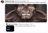 NigGaara2.0 @OneRandomNigga - 22h CAN YOU GUYS STOP QUOTING THIS YES DUTCH IS A REAL LANGUAGE II GIF NigGaara2.0 @OneRandomNigga Feb 11 Loser needs to stay away from my tl @elonmusk is geblokkeerd ...