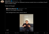 @levelsio @levelsio 18h MMA turned him from an awkward nervous wreck into a a confident fluent nice to listen to guy Power of the gym 3:27 Sheel Mohnot Zuck on the Apple Vision Pro He's still got fire in him, love to see it 292 ● @pitdesi. 20h 2.1K Shot with Quest 3 Mixed Reality Passthrough 29K ₁2.2M ... 口企