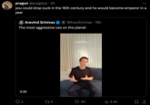 pragun @pragdua. 4h you could drop zuck in the 16th century and he would become emperor in a year Aravind Srinivas The most aggressive ceo on the planet 3:30 @AravSrinivas 18h 179 Shot with Quest 3 Mixed Reality Passthrough 187 ₁8.4K 口企
