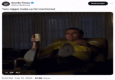 Donda Times @dondatimes Twix bigger make us fat mentioned II GIF ALT 9:42 PM - Feb 12, 2024.81.6K Views Subscribe