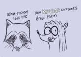 What racoons look like How REGULAR Cartoonists draw them