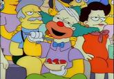Krusty eating strawberries at Wimbledon. 2