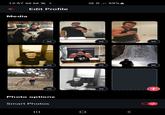 12:57 MM X Media ● Edit Profile X ||| X X Photo options Smart Photos D O Vo)) 4G LTE ... 59% X X X r X X 1 +