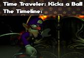 Time Traveler: Kicks a Ball The Timeline:
