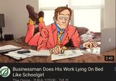 GAL Businessman Does His Work Lying On Bed Like Schoolgirl The Onion. 조히스 37 마히 . 7녀 저 2:43 :