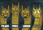 POLAND PARIS LONDON @garvitmemes BANANA