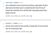 [-] [-] Familiar-Leading 20 points 4 hours ago Such a heartbreak for eomzo and rise they were sitting in a good position 30 points ahead and just had internet issues I'm surprised they didn't drop off the top 10 because that's mental killer even a motivation killer to keep playing hope the boys landed on their feet permalink source embed save save-RES report reply MountainLPYT115 points 4 hours ago God man I feel so terrible for Eomzo and Rise, so f------ awful. Clix top 5 and Cold/ Acorn win is pretty good at least permalink source embed save save-RES report reply