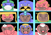 Shaq Redraw as Mega Man Bosses
