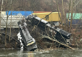 Norfolk Southern Trains crash near Bethlehem, Pennsylvania COSCO FONTEIRS 1686 sea OTT 891 FOR