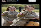 Alma Hanna @hannanative Beautiful Military NO TION 8:11 AM Jan 9, 2024 12.1K Views Follow