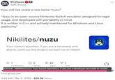 FCK PC Focus DRM @PC_Focus_ Yuzu will live under a new name "nuzu" "Nuzu is an open-source Nintendo Switch emulator, designed for legal usage, and developed with portability in mind. It is written in C++ and actively maintained for Windows and Linux platforms" Nikilites/nuzu Yuzu based repository. If you are a developer and able to continue this project, contact me on Reddit 831 8 1 P 22 Contributor Issues Stars GitHub - Nikilites/nuzu: Yuzu based repository. If you are a developer and able to contin... From github.com 4:43 AM Mar 5, 2024 205.3K Views Fork ...