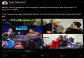 andytheblanch on the shutdown Andy Blanchard @AndyTheBlanch Many of my greatest and longest lasting friendships are because of Rooster Teeth. The company may be going away, but the friendships will last a lifetime. 11 07 on the spot. 8:27 PM Mar 6, 2024 30.1K Views 54 1.4K : 27 [→