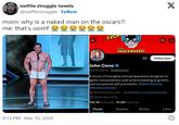 swiftie struggle tweets @swifferstruggle. Follow mom: why is a naked man on the oscars?! me: that's oomf 9:13 PM Mar 10, 2024 F#CR IT'S PEACEMAKER! 四 X Ő Follow back John Cena @JohnCena Follows you A forum of thoughts and perspectives designed to ignite conversations and actions leading to growth, and occasional self promotion. #NeverGiveUp #RiseAboveHate West Newbury, MA onlyfans.com/rickystanicky Joined May 2010 742.5K Following 14.2M Followers Posts Replies Media Likes ☹