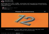 Brandö* | FYS @HAZYBANKZ greetings! this is . remember me? we went to mesopotamia high together! lemme tell you we used to be a PROBLEM in miss ishtars' irrigation class! zae @itszaeok ⚫ Feb 17 oh that's not.......... Happy X anniversary ✓ 12 You joined 12 years ago today! Share the big day with others in your X community. 12:45 AM Feb 18, 2024 966.9K Views • •