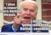 I plan to import more Haitian illegals... Imalila com ...I mean undocumented Haitian cannibals