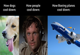 How dogs cool down: How people cool down: How Boeing planes cool down: www BOEING