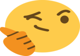 A twemoji-style emoji of a person winking and giving a thumbs up. Created by KStarPR for use on Discord