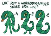 Could go into the Furries entry because anthro snake. Could also go into the Snake entry because snake.
I put this in here because the format is similar.