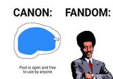 CANON: FANDOM: Pool is open and free to use by anyone