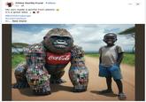 Chloe Gorilla Fund Follow 5d.→ My son made a gorilla from plastic It's a great idea #BOOMchallenge #creativeideas #c... See more M ... Coca-Cola