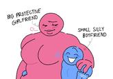 Big protective girlfriend & small silly boyfriend BIG PROTECTIVE GIRLFRIEND SMALL SILLY BOYFRIEND