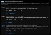 ReblexianGuy (follows back) @ReblexianGuyy Just saw a video about ninja getting cancer and these were some of the comments... @Forty Jester • 45 min ago (edited) But... He was supposed to get ligma... 480 ☑ 27 replies @CROWYT • 41 min ago We made fun of him getting ligma and now this :( 114 目 1 reply @derkitheofficial3306 • 36 min ago (edited) "Profesional gamer and husband" makes it sound like hes a profesional husband Imao 91 ܒܩ 2 replies