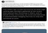 Good Willsmith @GoodWillsmith hall of fame tweet right here, on the shortlist of NFT guy posts with "multiple slurp juices" & "they took my apes." each paragraph just gets better. try to make sense of this one: Two weeks ago myself and around 15 other high ranking ape members gathered at the recent International Ape Workshop in Miami, and on behalf of the community we wrote and delivered a notarised letter begging Pacman to stop this nonsense at once. vydamo @vydamo_ • 17h It is with a heavy heart I announce the sale of my long term ape, Salazar. Most of my early followers know me as this ape. My kids know me as this ape. I met my wife when I WAS this ape and had my first kid when I was still proudly wore this ape. By extension, it is part of me.... Show more