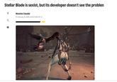 Stellar Blade is sexist, but its developer doesn't see the problen f Maxime Claudel Fri February 9, 2024 at 10:37 AM UTC-3 X www