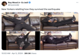 Roy Wood Jr- Ex Jedi @roywoodjr New Yorkers retelling how they survived the earthquake 10:53 AM Apr 5, 2024 281.5K Views : ...