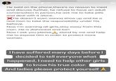 daisyfit_chen 2h He said on the phone,there's no reason to meet and discuss further, he refuse to have an adult conversation in person, he ask me to take pills and deal with it alone. He doesn't even wanna show up and be a real man to take the responsibility under his behave. Now I'm warning all girls, stay away from this man. He is dishonest and liar! Now I ask you please stand by me and help me to expose him in order to protect more women. I have suffered many days before I decided to tell everyone what happened, I need to help other girls to know his true color. And ladies please protect yourself