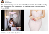 Be Mindful Of Why You Were Invited To The Section Nathan @muglerize this queen wearing a haute monde bandage dress in "be mindful of why you were invited into the section” on the little brown charm school's tiktok (2022) II 0:00 Be mindful of why you were invited into the section Tik Tok @littlebrowncharmschool • • 11:40 AM Apr 6, 2024 181.7K Views