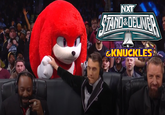NXT Stand & Deliver & Knuckles Screenshot was taken from the NXT Stand & Deliver 2024 event, streamed on Peacock. The event had a cross-promotion with the upcoming Knuckles miniseries on Paramount+.