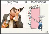 Lonely man VS. lonely woman alamy I'M SO LONELY. SUNDAE KIDS