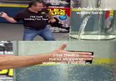 imgflip.com Phil Swift holding Flex Tape BLACK LEX APE A leaking water tank Phil Swift's hand stopping water with Flex tape