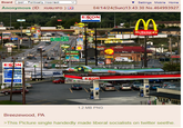 Board /pol/ - Politically Incorrect Anonymous (ID: XU6LI1FO) EXON ▼ Settings Mobile Home 04/14/24(Sun)13:43:30 No.464993927 EXXON SUNOC SUB BY M GIFTS & SOUVEN McDonald's Restaurant EXON Werkins PROIZ Self Cach 350 39 SAND LEXION 4271 1.2 MB PNG QUEST Breezewood, PA >This Picture single handedly made liberal socialists on twitter seethe.