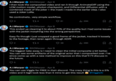A.I.Warper @AIWarper Apr 8 I then took the composited video and ran it through AnimateDiff using the LCM motion model, photon checkpoint, and Differential diffusion with a combined mask of the joker + the mask I made in the earlier step. I also used a Joker LoRa. No controlnets.. very simple workflow. 3 274 61 ili 29K A.I.Warper @AIWarper • Apr 8 This ended up cleaning it to about 70% of the quality but I had some issues with the jacket morphing into the wrong perspective. Easy fix though I just cropped a good frame of the jacket, tracked it loosely to the footage, then reran again through ADiff. 02 273 @AIWarper Apr 8 38 ili 28K A.I.Warper The biggest take away is I need to clean the initial composite a bit better. You can see some artifacts of the original actor that I composited over. I've since come up with a new method to improve on this that'll I'll discuss in the future. 5 173 @AIWarper - Apr 8 54 ılı 36K A.I.Warper You can use Viggle for FREE in their discord. The crazy thing is this is a 27s video and it legit took less than 5 mins to get this result @ViggleAl