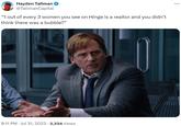 Hayden Tallman @TallmanCapital “1 out of every 3 women you see on Hinge is a realtor and you didn't think there was a bubble?" 8:11 PM · Jul 31, 2023 2,334 Views ...