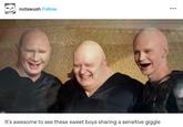 notswush Follow It's awesome to see these sweet boys sharing a sensitive giggle