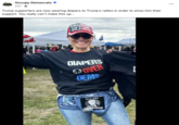 Trump supporters are now wearing diapers to Trump’s rallies in order to show him their support. You really can’t make this up… OCCUPY Occupy Democrats 20h. Trump supporters are now wearing diapers to Trump's rallies in order to show him their support. You really can't make this up... FR DIAPERS OVER DEMS REAL MEN WEAR DIAPERS