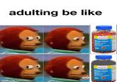 adulting be like made with mematic VALUE SIZE Well at Walgreens Ibuprofen Ibuprofen Tablets USP, 200 mg VALUE SIZE Pain Reliever Fever Reducer (NSAID) 1000 TABLETS VALUE SIZE Well at Walgreens Ibuprofen VALUE SIZE Ibuprofen Tablets USP. 200 mg/ Pain Reliever Fever Reducer (NSAID) 1000 TABLETS Droga