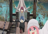 From Season 3, Episode 6
The place they're at is <a href="https://www.google.com/maps/place/Yume+no+Tsuribashi+suspension+bridge/@35.1809756,138.1117514,181m/data=!3m1!1e3!4m6!3m5!1s0x601ba130543aa1fb:0x3c4b234c33fcf3bf!8m2!3d35.1810587!4d138.1122714!16s%2Fg%2F11gr6vzl1q?entry=ttu">Yume no Tsuribashi Bridge</a>, Shizuoka prefecture.
