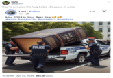 Because Of Woke layla @slphrrr they're arrested the holy boble. Because of woke Laci Follow 6d May 2024 is Your Best Year #aiinfo #art #artist #artgallery #painting HOLY BOBLE JAM POLICE Pirdvisel ® LICE S 10:33 AM Apr 22, 2024 945.1K Views