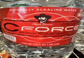 NATURALLY ALKALINE WATER 00 MOW CFORCE IS CHA A PORT BENEFIT KASA Chuck Norris MADE IN AMERICA WITH RECYCLED PLASTIC FORCE NATURALLY ALKALINE 7.6-8.4* 1 GALLON (128 FL OZ) 3.785 LITER 100653 8 For Product Details