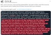 Savitar @SouthWestGames Bro, your source, is an actual p--------. You got a dox, and the source was a p--- who hated the VTuber whose face you doxxed. You're gonna get sued. x.com/visecs/status/... here's some actual criticism without hate-filled lens, anything except the one moment at the intro where you showed a vtuber's face is alright. i understand you got it from a channel named "jhon usada" on youtube but that person is an actual weirdo who worships epstein and does not care for the privacy of the vtubers on his video, your video seems to garner a lot more attention than his though, and something so foul as to spread doxxing of someone might have been overlooked on his small channel, but it's going to be a big problem on yours. i suggest you hop into the youtube editor and take off the clip with the vtuber's face at the intro since that seems to be the only contention point and something that could potentially pose a risk to your channel and brand.