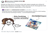 18 Galactabee COMMS OPEN!!! 18 @The_Galactabee People act like Arin G. Grump is the sole reason people are critical of Sonic from Adventure onwards. That's not true at all, those games have always been divisive, especially on the internet. BLUBOT COMMISSIONS CLOSED! @_BLUBOT • May 14 Seriously f--- Arin using his popularity to sway popular opinion of SA1 leading to the eventual rewriting of history. x.com/limeslemonades... ... (literal harmless thing ever) this f------ sucks actually SEGA 11:51 AM May 15, 2024 6,042 Views SONIC™ ADVENTURE