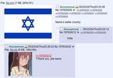 File: file.png (1 KB, 263x191) Anonymous 05/23/24(Thu)03:23:48 ✡ No.197634200 >>197634225 >>197634226 >>197634236 >>197634307 >>197635251 >>197635345 >>197635634 Name a better country Anonymous 05/23/24(Thu)03:24:12 ☐ Anonymous No.197634212 >>197634236 >>197634242 India , 05/23/24(Thu)03:25:23 No.197634242 File: file.jpg (6 KB, 195x184) >>197634212 T-thank you, jew-sama