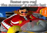 Roses are red the summer's really hot imgflip.com I miss my wife, Tails. I miss her a lot.